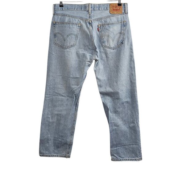 Levi's Straight Fit Men's Rare Registered Blank Red Tag 505 Denim Jeans 35x30 - Picture 11 of 15